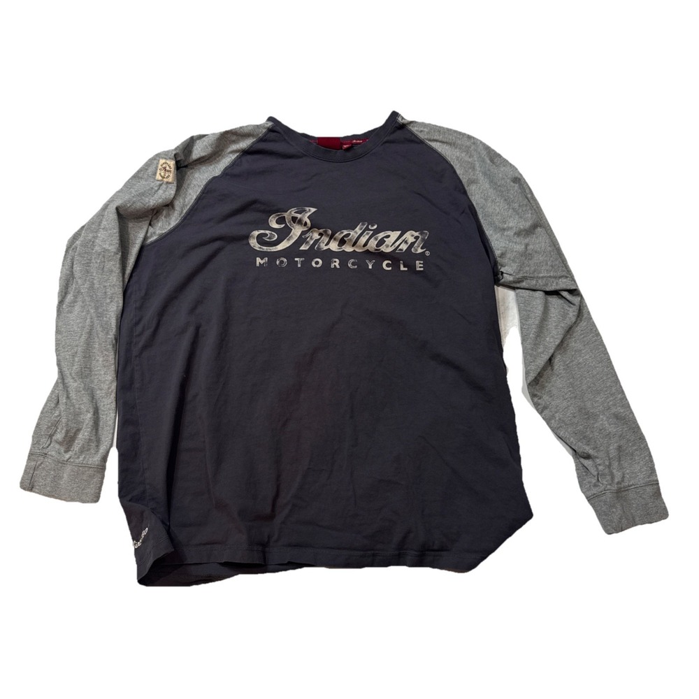 INDIAN MOTORCYCLE MENS‎ RAGLAN LONG SLEEVE TEE 3 XL